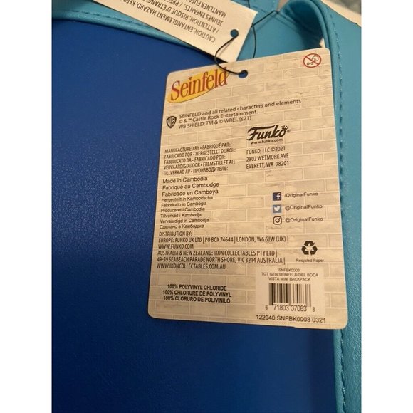 Unreleased Seinfeld “Greetings from Del Boca Vista” FUNKO MINI BACKPACK Brand Ne - Picture 3 of 3
